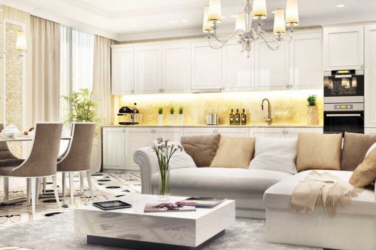 wnętrze w stylu glamour